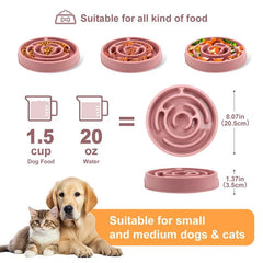 Pet Dog Slow Feeder Bowl PP Plastic Non Slip Puzzle Bowl Anti - Gulping Pet Cat Slower Food Feeding Dishes Puppy Bowl Dog Supplies - PetPals Store