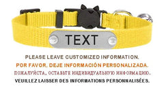 Nylon Cat Collar Personalized Adjustable Breakaway Soft Tag Pet Products Bell Small Dog Kitten Safety Accessories Necklace - PetPals Store