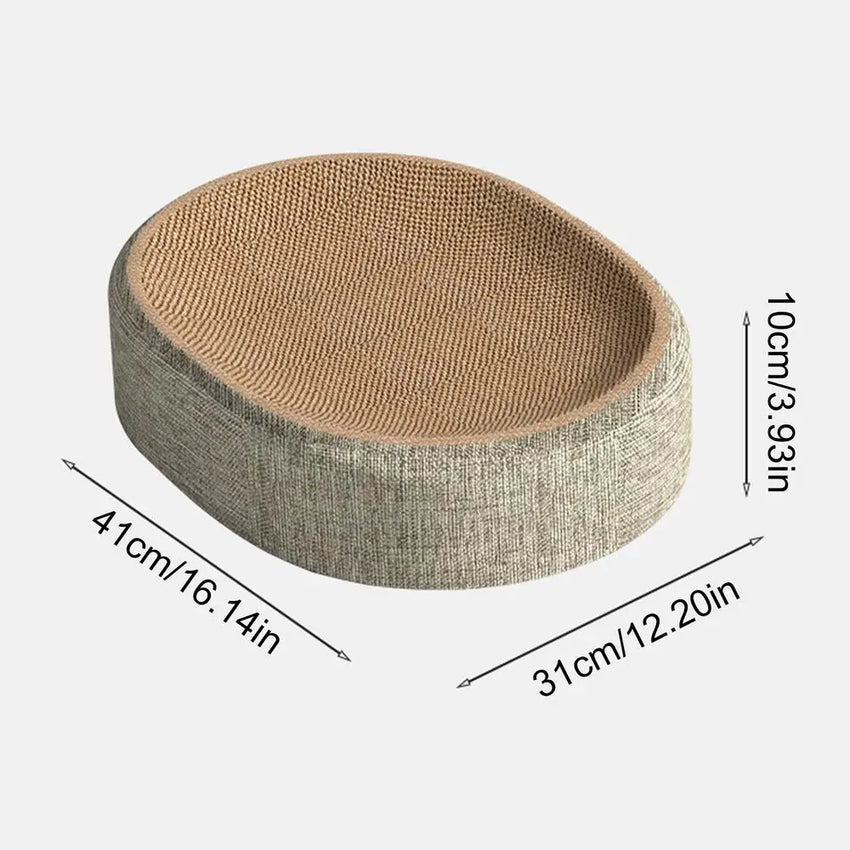 Oval Shaped Scratch Pad for Cats Sisal Scratching Cat Bed Multipurpose Pet Sleeping Mat Wear - Resistant Cat Scratch Bed Nest - PetPals Store