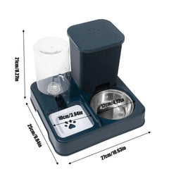2 in 1 Automatic Pet Feeder Cat Feeder and Water Dispenser Portable Automatic Feeders Non - Slip Pet Bowl Pet Supplies for Cat Dog - PetPals Store