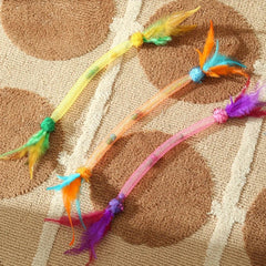 Cat Springs Toys String Tubing with Feather Spring Elastic Cat Toy Interactive Scratching Feather Toys Pet Catnip Products gatos - PetPals Store