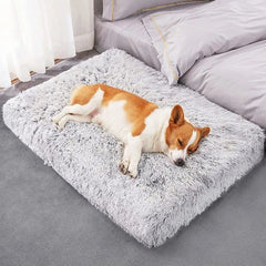 Plush Rectangle Pet Nest Cotton Deep Sleep Dog Sofa Bed Pet Supplies Fluffy Super Soft Winter Warm Dog Beds Sleeping Cushion - PetPals Store