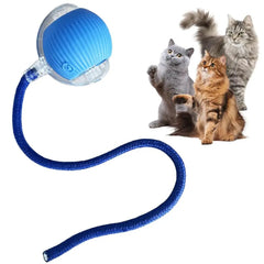Automatic Rolling Ball with Tail Lamp USB Rechargeable Smart Interactive Cat Ball Toy for Cats Pet Dog accessories 고양이 장난감 - PetPals Store