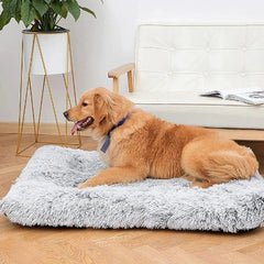Plush Rectangle Pet Nest Cotton Deep Sleep Dog Sofa Bed Pet Supplies Fluffy Super Soft Winter Warm Dog Beds Sleeping Cushion - PetPals Store