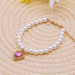 Pet Pearl Collar Dog Princess Necklace Cat Jewelry Cute Collar Puppy Accessories Dog Kitten Chain Chihuahua Wedding Jewelry Gift - PetPals Store