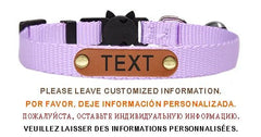 Nylon Cat Collar Personalized Adjustable Breakaway Soft Tag Pet Products Bell Small Dog Kitten Safety Accessories Necklace - PetPals Store