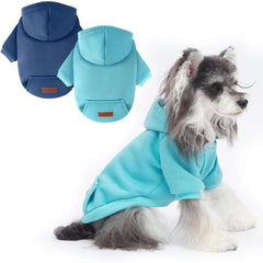 2 Pack Dog Hoodie Warm Hood Dog Sweater Cold Weather Small Dogs Sweatshirt Comfort Pet Clothes for Small Medium Dogs with Pocket - PetPals Store