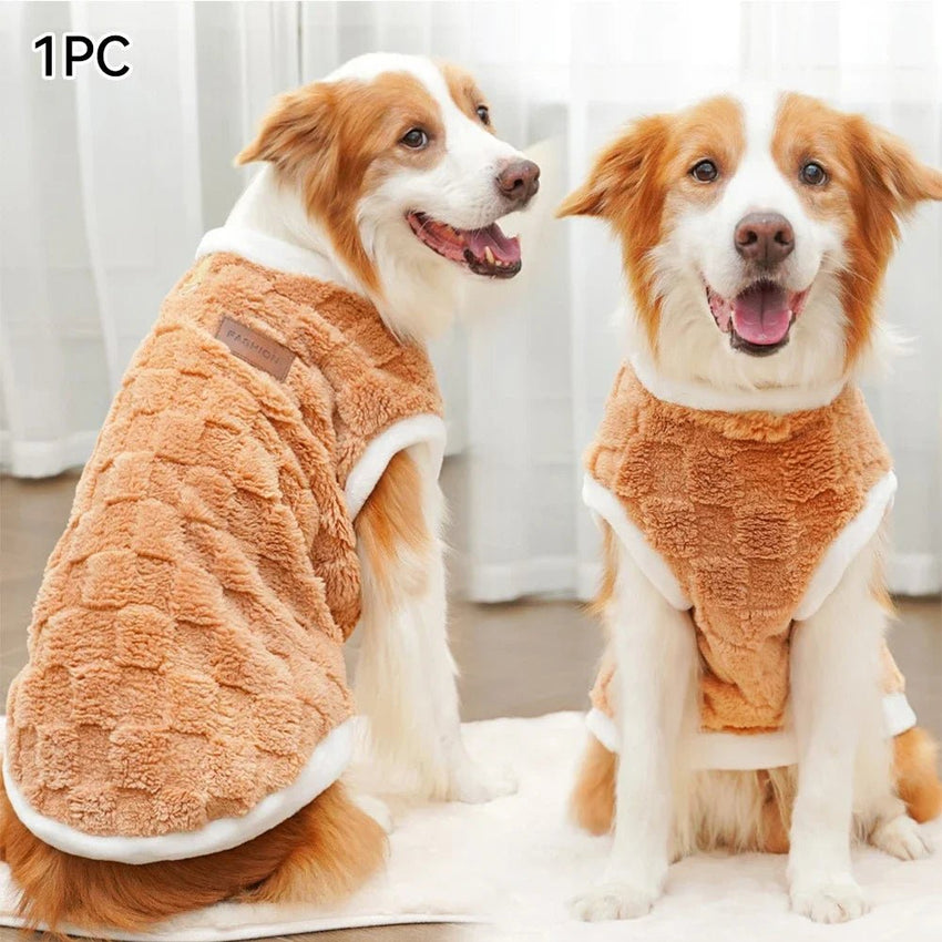 1.5 - 25kg Flannel Dogs Clothes Winter Warm Sweater Pet Clothing Golden Retriever Dog Coats Sweatshirt Pets Puppy Pullover Vest - PetPals Store
