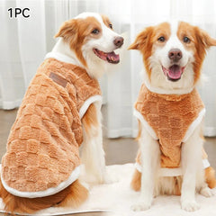 1.5 - 25kg Flannel Dogs Clothes Winter Warm Sweater Pet Clothing Golden Retriever Dog Coats Sweatshirt Pets Puppy Pullover Vest - PetPals Store