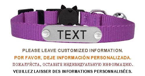 Nylon Cat Collar Personalized Adjustable Breakaway Soft Tag Pet Products Bell Small Dog Kitten Safety Accessories Necklace - PetPals Store