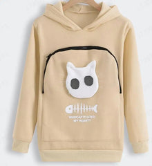 S - 3XL Cat Lovers Hooded Sweatshirt Kangaroo Dog Pet Paw Dropshipping Pullovers Cuddle Pouch Fish Pocket Hoodie - PetPals Store