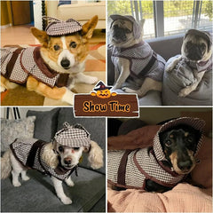 Dog Halloween Costume Famous Detective Clothes Detective Outifsfor Dogs Clothes Pet Costumes Funny Cosplay Costume Small Dogs H - PetPals Store