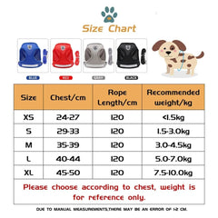Adjustable Breathable Pet Dog Cat Harness and Leash Escape Proof Cat Vest Harness Puppy Dog Kitten Leads Reflective Cat Collar - PetPals Store