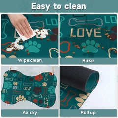 VIKAMA Pet Placemats Non - slip Absorbent Floor Mats for Cats Dogs Cats With Eating Mats Special Leak - proof Food Cat Mats - PetPals Store