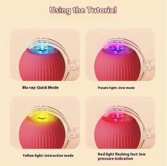 1Pcs Cat Interactive Ball Toys Automatic Rolling Ball Faux Tail Rechargeable Smart Pet Electric Toy Cat Training Imitate Mouse - PetPals Store