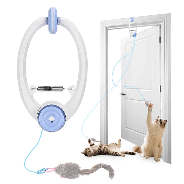 Cat Toys Electric Door Hanging Cat Toy Interactive Cat Toy USB Rechargeable Self Play Toy Retractable Kitten Toys - PetPals Store