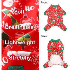 Dog Christmas Pajamas for Small Dogs Winter Chihuahua Yorkie Doggy Pajamas Christmas Doggie Clothes Soft Doggie Pjs Pet Clothes - PetPals Store
