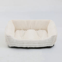 Bed for Dog Cat Pet Square Plush Kennel Medium Small Dog Sofa Bed Cushion Pet Calming Dog Bed House Pet Supplies Accessories - PetPals Store