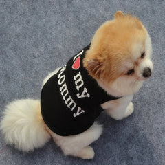 Lovely I Love My Daddy Mommy Small Dog Puppy Pet Cotton Clothes Sleeveless Vest - PetPals Store