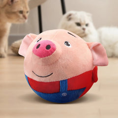 Plush Automatic Bouncing Toys Bite Resistant Funny Interactive Squeaky Toys Talking Self - Moving for Small Medium Dogs - PetPals Store