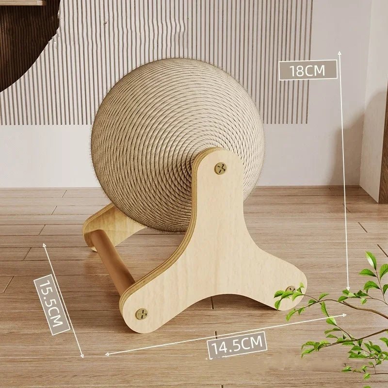 Cat Scratcher Toy Cat Scratching Ball Toy Natural Sisal Rope Cat Scratching Ball Scratcher with Ball Cat Exercise Wheel For Cats - PetPals Store