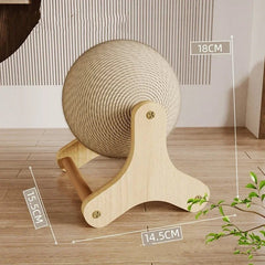Cat Scratcher Toy Cat Scratching Ball Toy Natural Sisal Rope Cat Scratching Ball Scratcher with Ball Cat Exercise Wheel For Cats - PetPals Store