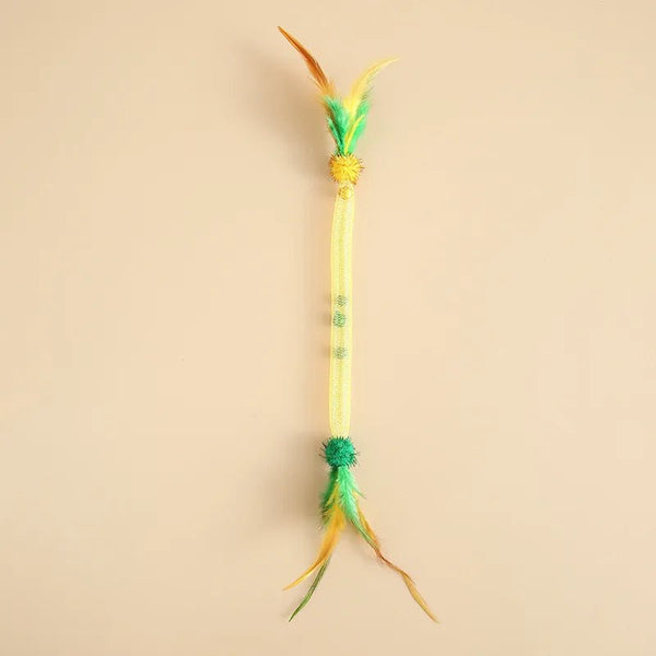 Cat Springs Toys String Tubing with Feather Spring Elastic Cat Toy Interactive Scratching Feather Toys Pet Catnip Products gatos - PetPals Store