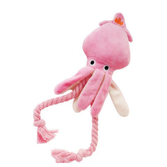 Octopus Shaped Pet Dog Plush Toys for Small Large Dogs Cats Squeaky Toy with Rope Interactive Plaything Puppy Training Chew Toys - PetPals Store