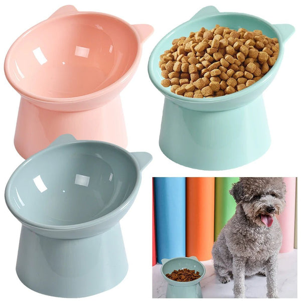 Tilted Cat Food Bowl Elevated Cat Bowl Ergonomic Raised Cat Food Bowl Anti Vomiting Tall Dog Bowl Non Slip for Flat - Faced Cats - PetPals Store