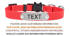 Nylon Cat Collar Personalized Adjustable Breakaway Soft Tag Pet Products Bell Small Dog Kitten Safety Accessories Necklace - PetPals Store