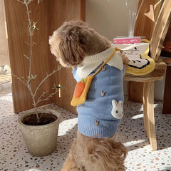 Blue Rabbit Pet Dog Clothes Pet Winter Warm Sweater Teddy Knitted Shirt Dog Two Legs Clothes Pet Supplies XS - XL Puppy Coat - PetPals Store