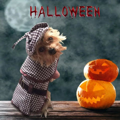 Dog Halloween Costume Famous Detective Clothes Detective Outifsfor Dogs Clothes Pet Costumes Funny Cosplay Costume Small Dogs H - PetPals Store