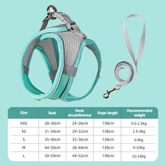 Cats Dog Accessories Small Dog Collar Safety Vest Pet Chest Rope Dogs Cover Breathable Adjustable Harnesses Supplies Products - PetPals Store