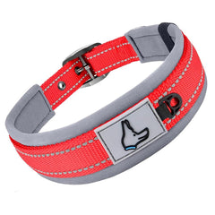 Padded Dog Collars for small Medium large Dogs Reflective Wide Pet Collars Adjustable Heavy Duty Nylon Neoprene Dog Collar - PetPals Store