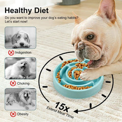 Pet Dog Slow Feeder Bowl PP Plastic Non Slip Puzzle Bowl Anti - Gulping Pet Cat Slower Food Feeding Dishes Puppy Bowl Dog Supplies - PetPals Store