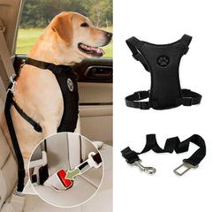 1pcs Breathable Mesh Dog Harness Leash With Adjustable Straps Pet Harness With Car Automotive Seat Safety Belt Dog Chest Straps - PetPals Store