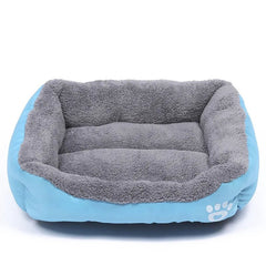 Large Dog Bed Square Plush Cat Nest Kennel All Season Washable Dog Sofa Waterproof Mattress Cat Bed for Medium Dogs Accessories - PetPals Store
