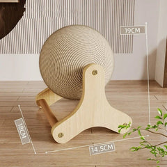 Cat Scratcher Toy Cat Scratching Ball Toy Natural Sisal Rope Cat Scratching Ball Scratcher with Ball Cat Exercise Wheel For Cats - PetPals Store