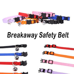 Nylon Cat Collar Personalized Adjustable Breakaway Soft Tag Pet Products Bell Small Dog Kitten Safety Accessories Necklace - PetPals Store