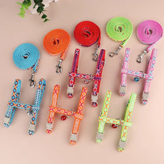 Nylon Cat Harness Vest Leash Lead For Kitten Puppy Adjustable Small Medium Cats Dog Harness With Bell Accessories Leash Set - PetPals Store