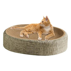 Oval Shaped Scratch Pad for Cats Sisal Scratching Cat Bed Multipurpose Pet Sleeping Mat Wear - Resistant Cat Scratch Bed Nest - PetPals Store