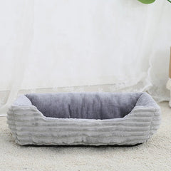 Bed for Dog Cat Pet Square Plush Kennel Medium Small Dog Sofa Bed Cushion Pet Calming Dog Bed House Pet Supplies Accessories - PetPals Store