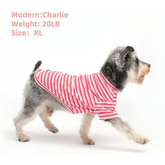Dog TShirt for Small Medium Dogs Cotton Breathable Clothes for Girl Boy Schnauzer Chihuahua Dachshund Cat Indoor Winter Wear Pi - PetPals Store