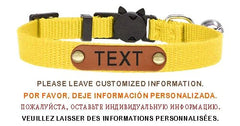 Nylon Cat Collar Personalized Adjustable Breakaway Soft Tag Pet Products Bell Small Dog Kitten Safety Accessories Necklace - PetPals Store