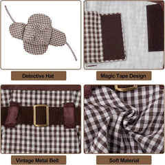 Dog Halloween Costume Famous Detective Clothes Detective Outifsfor Dogs Clothes Pet Costumes Funny Cosplay Costume Small Dogs H - PetPals Store