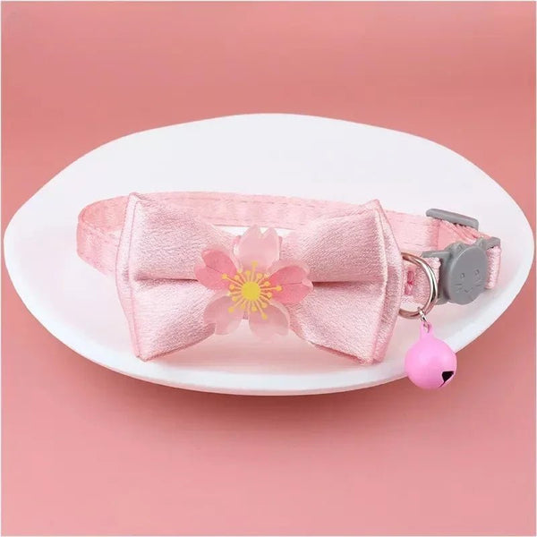Pet Collar Pink Lace Bow Hanging Bead Cat Choker Bell Dog Cat Supplies Pet Accessories Dog Accessories Dog Cat Products - PetPals Store