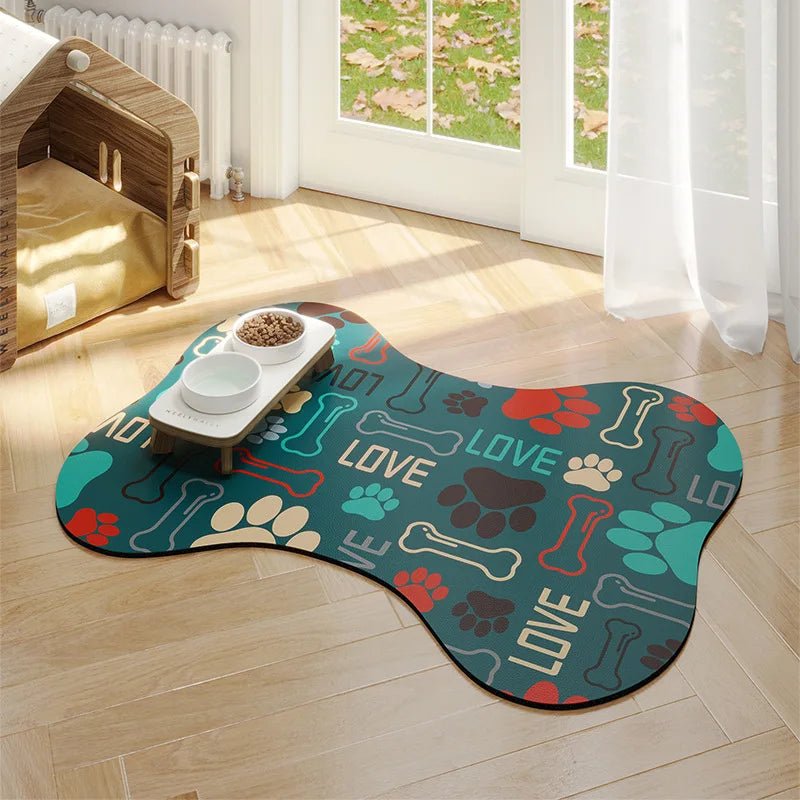 VIKAMA Pet Placemats Non - slip Absorbent Floor Mats for Cats Dogs Cats With Eating Mats Special Leak - proof Food Cat Mats - PetPals Store