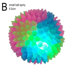 Pet Light Up Toy Ball Glowing LED Puppy Flashing Elastic Ball Toy Color Light TPR Ball Interactive Toys For Cats Small Dogs - PetPals Store