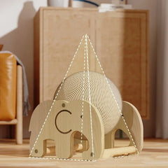 Cat Scratcher Toy Cat Scratching Ball Toy Natural Sisal Rope Cat Scratching Ball Scratcher with Ball Cat Exercise Wheel For Cats - PetPals Store